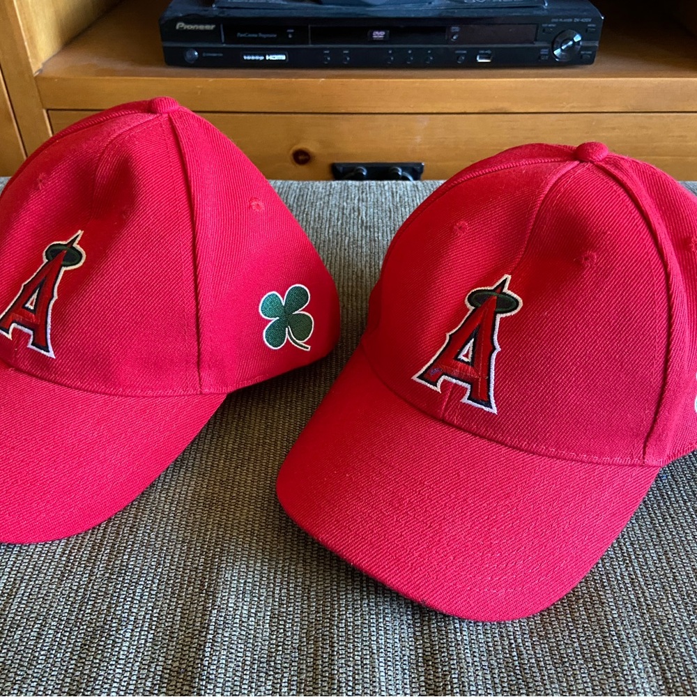 Pair of Unworn California Angels Baseball Caps